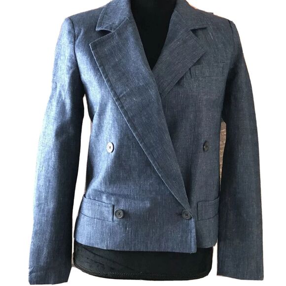 Michael Kors Linen/Cotton Blend Double Breasted Jacket - NWT - Picture 1 of 6